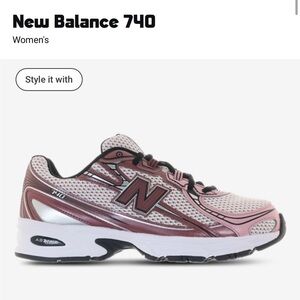 New Balance Women's Pink and Silver Sneakers